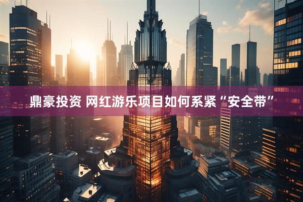 鼎豪投资 网红游乐项目如何系紧“安全带”